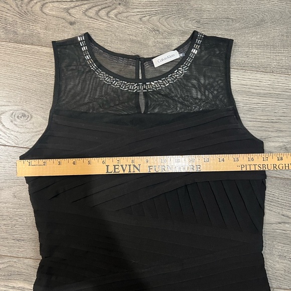 Calvin Klein Black Sleeveless Bodycon Mini Dress - Picture 7 of 8
